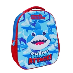 Must Τσάντα Πλάτης Νηπιαγωγείου 3D 1 Θήκη Shark Attack 585703