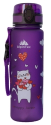 AlpinTec Παγούρι Kids 500ml Cats Purple C-500PE-CAT