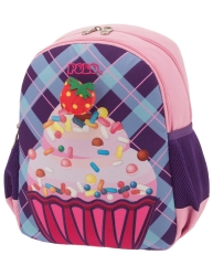Polo Animal Junior Cupcake Τσάντα Πλάτης Νηπιαγωγείου Ροζ Μ22 x Π10 x Υ30cm 901014-64