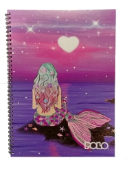 Polo Design Τετράδιο Σπιράλ 17x25cm 2 Θεμάτων Mermaid 919001-8280