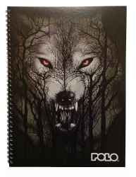 Polo Design Τετράδιο Σπιράλ 17x25cm 2 Θεμάτων Wolf 919001-8283