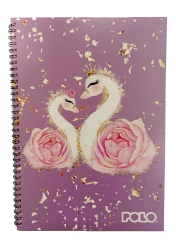 Polo Design Τετράδιο Σπιράλ 17x25cm 3 Θεμάτων Swans 919002-8285