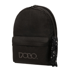 Polo Original Double 600D Τσάντα Πλάτης Γυμνασίου - Λυκείου Μαύρη 32x23x40 901235-2000