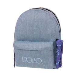 Polo Original Double Scarf Τσάντα Πλάτης Γυμνασίου - Λυκείου Μωβ-Γαλάζια 901235-5502