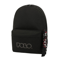 Polo Original Scarf 600D Τσάντα Πλάτης Γυμνασίου - Λυκείου 31x18x40cm Μαυρο 901135
