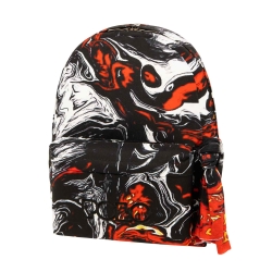 Polo Original Scarf Art Σχολική Τσάντα Πλάτης Γυμνασίου-Λυκείου Μαύρη Πολύχρωμη 901136-8173