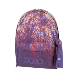 Polo Original Scarf Craft Τσάντα Πλάτης Γυμνασίου - Λυκείου Πολύχρωμη Μωβ 901161-8257