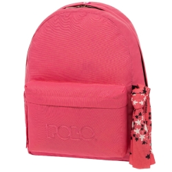 Polo Original Scarf 600D Τσάντα Πλάτης Δημοτικού 31x18x40cm Ροζ 901135-4400