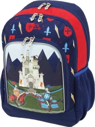 Polo Primary Knights Castle Σχολική Τσάντα Πλάτης Δημοτικού Μπλε Μ28 x Π15 x Υ39cm 901247-21