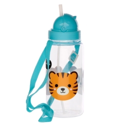 Puckator Παγούρι Με Καλαμάκι 450ml Adoramals Tiger BOT56