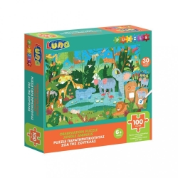 Puzzle Luna Παρατηρηκότητας Γράψε Σβήσε Ζούγκλα 100τμχ 49x36cm 0621804