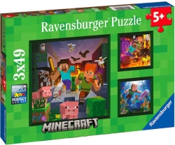 Ravensburger Παιδικό Παζλ Puzzle Minecraft Biomes 3Χ49 05621