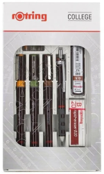 Rotring Σετ Ραπιδογράφοι 0.2/0.5/0.8mm College (Ταλαιπωρημένη Συσκευασία)