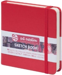 Royal Talens Μπλοκ Σχεδίου Sketchbook Art Creation Sketch Book Κόκκινο 80 Φύλλα 12x12cm