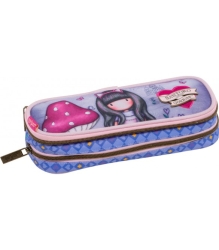 Santoro Gorjuss Κασετίνα Διπλή Cheshire Cat Λιλά 237342