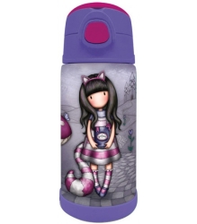 Santoro Gorjuss Παγούρι Θερμός 450ml Cheshire Cat Λιλά 237152