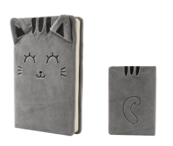 Σημειωματάριο Plush Α5 I-total Grey Cat Xl2052c