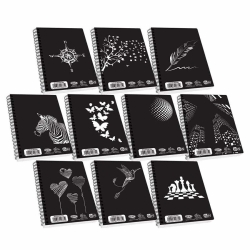 Skag Μπλοκ Σπιράλ Σημειώσεων Α6 60φ Black & White 296854