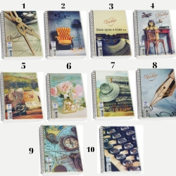 Skag Τετράδιο Σπιράλ 17x25cm 3 Θεμάτων Νο.7313 Vintage Foil 261999