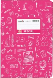 Special Doodles Τετράδιο Καρφίτσα Ριγέ 17x25cm 50φ Φούξια 4307