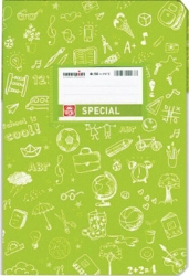 Special Doodles Τετράδιο Καρφίτσα Ριγέ 17x25cm 50φ Λαχανί 4306
