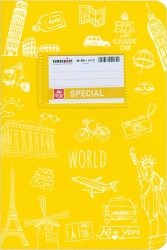 Special Doodles Τετράδιο Καρφίτσα Ριγέ 17x25cm 50φ Κίτρινο 4304