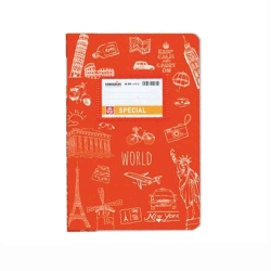 Special Doodles Τετράδιο Καρφίτσα Ριγέ 17x25cm 50φ Πορτοκαλί 4305