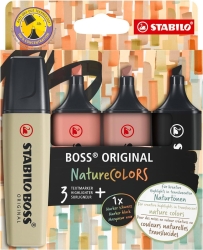 Stabilo Boss Υπογραμμιστές 4τμχ 70/4-2-3 Nature