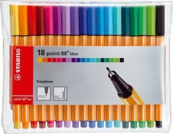 Stabilo Point 88 Mini Μαρκαδόροι Σχεδίου 0.4mm 688/18-1 Πολύχρωμοι 18τμχ