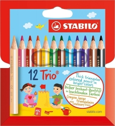 Stabilo Ξυλομπογιές Μικρές Trio Thick 12τμχ 205-12-01