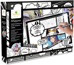Sycomore Artissimo: Manga XXL Light Tablet Set (10 Μαρκαδόροι + 32 Φύλλα Ζωγραφικής + Light Tablet)