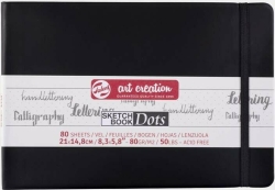 Talens Βιβλίο Sketch Dots Σχεδίου 80φ 80gsm 21x14,8cm Μαύρο 9314405M