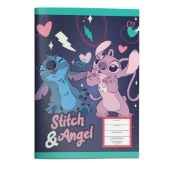 Τετράδιο Καρφίτσα Ριγέ 17x25cm Lilo & Stitch Angel 564470