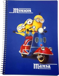 Τετράδιο Σπιράλ A4 3 Θεμάτων Minions