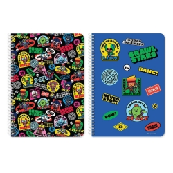 Τετράδιο Σπιράλ Ριγέ 17x25cm 60φ Brawl Stars 483920