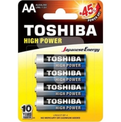 Toshiba Μπαταρίες Αλκαλικές AA 4τμχ +45% 152650