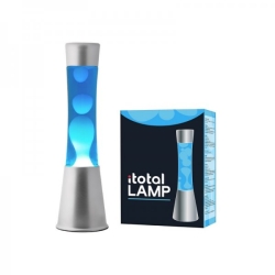 i-Total Λάμπα Διακοσμητική 40cm Lava Μπλε-Λευκό XL1791