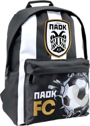 Διακάκης Τσάντα Πλάτης 30x15x40cm 2 Θήκες ΠΑΟΚ 130956