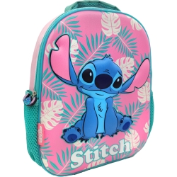 Τσάντα Πλάτης Νηπιαγωγείου 26x10x32cm Lilo & Stitch 3D 564371