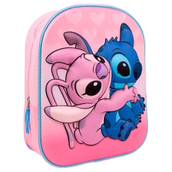 Τσάντα Πλάτης Νηπιαγωγείου Stitch & Angel 25x10x31cm Disney Lilo & Stitch