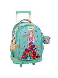 Τσάντα Τρολλέυ Must Team 34x20x44 3θηκες Flower Dress