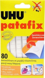 UHU Κόλλα Αυτοκόλλητο Patafix 80 White Glue Pads Χωρίς Διαλύτες