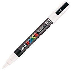 Uni Posca Μαρκαδόρος Ανεξίτηλος Λευκός PC-3M-01