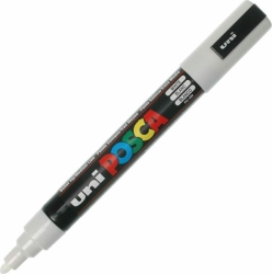 Uni Posca Μαρκαδόρος Ανεξίτηλος PC-5M 2,5mm Λευκός
