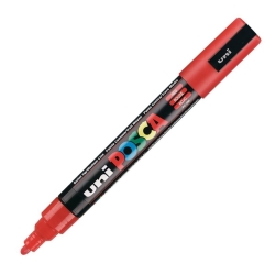 Uni Posca Μαρκαδόρος Ανεξίτηλος PC-5M 2,5mm Κόκκινος