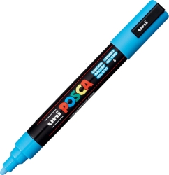 Uni Posca Μαρκαδόρος Ανεξίτηλος PC-5M 2,5mm Μπλε Ανοιχτό