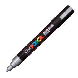 Uni Posca Μαρκαδόρος Ανεξίτηλος PC-5M 2,5mm Metallic Ασημί