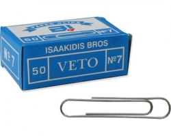 Veto Συνδετήρες No.7 (77mm) 50τμχ 345.007