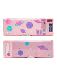 Yolo Κασετίνα Retro Plus Με Κομπιουτεράκι Pink Galaxy 11300